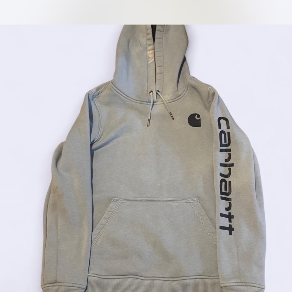 Carhartt light blue Men's Hoodie with Logo